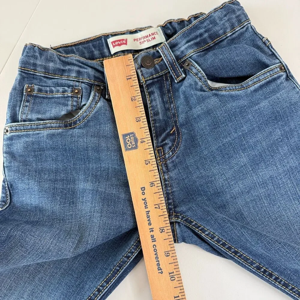 Levi's Performance 511 Slim Jeans Adjustable Waist Boys Size 10 Reg